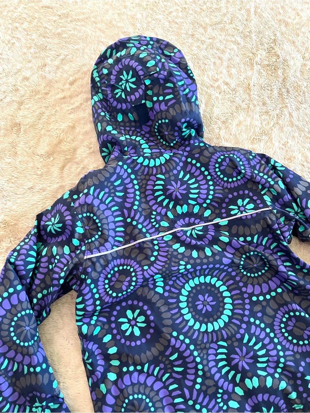 COLUMBIA Girl's Purple & Blue Rain Jacket Size XXS